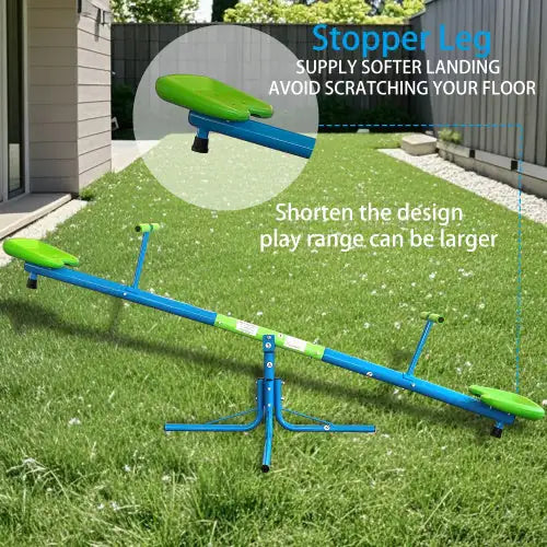 Upgraded Seesaw, Swivel 360 Degree Toddler Sitting And Rotating Seesaw, Outdoor Play Equipment For Kids In Backyard Playground