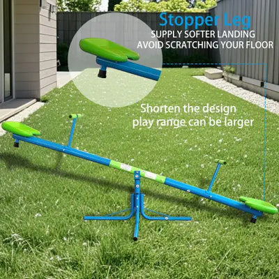 Upgraded Seesaw, Swivel 360 Degree Toddler Sitting And Rotating Seesaw, Outdoor Play Equipment For Kids In Backyard Playground