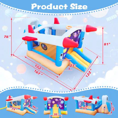 6 In 1 Outdoor Indoor Inflatable Bouncer For Kids Target Ball Basketball Slide With Blower  WL